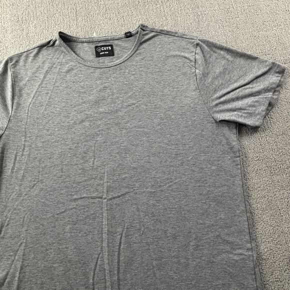 Cuts Clothing Shirt Adult Extra Large Gray Short Sleeve Active Athleisure Casual - Picture 4 of 14